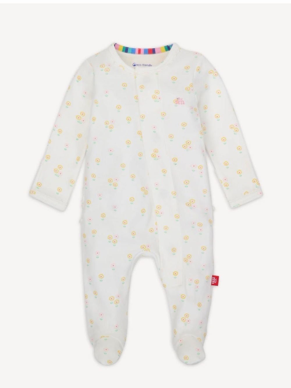Magnetic Me Organic Cotton Cotton Footie with Ruffle: Evangeline 6-9mo